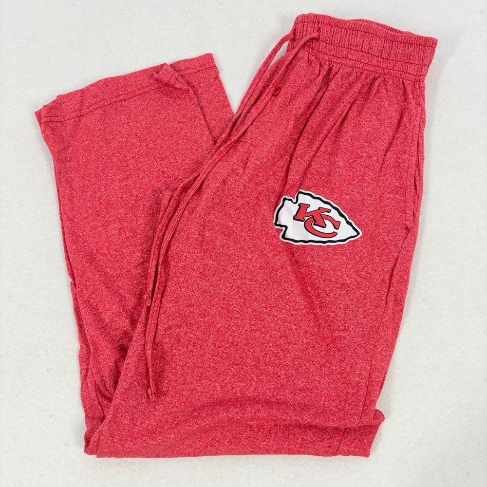 Concepts Sport Pajama Pants Mens Small Red Excellent KC Chiefs Sleepwear Lounge
